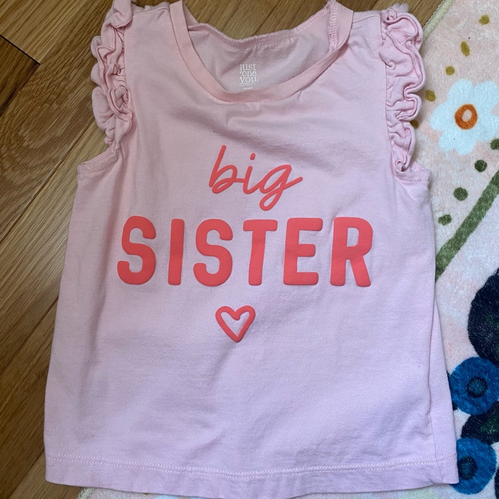 Carter's Light Pink 'Big Sister' Ruffle Sleeve Tee